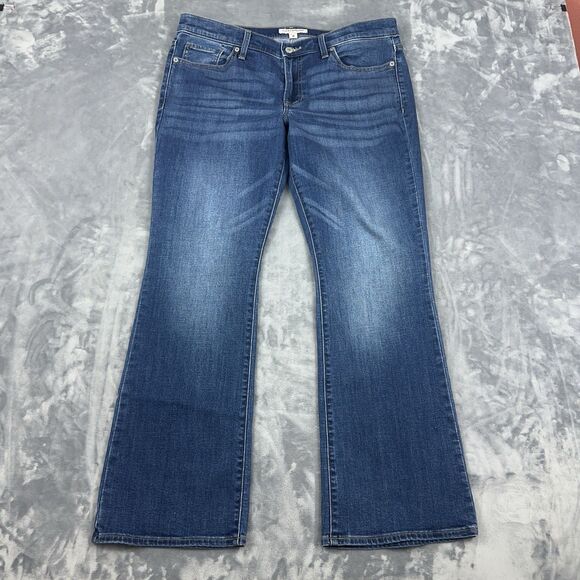 Lucky Brand Jeans Womens Sz 14/32 Sweet Mid Rise Boot Blue Denim Stretch - Picture 1 of 14